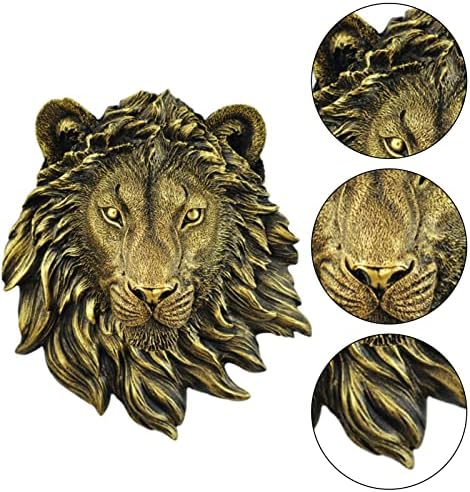 Animal Head Wall Decor Resin Lion Wall Hanging Art Sculpture