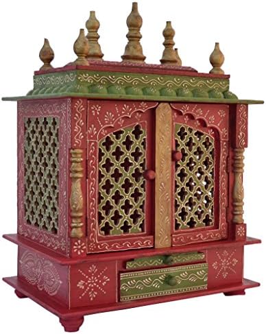 Home Temple Pooja Mandir Wooden Temple Statue for Home