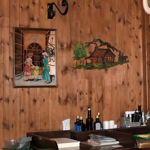 MorningRo Cabin Bear Wall Art Sculpture - 1378 x 7 Inch