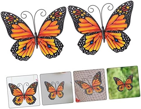 Ciieeo 2pcs Butterfly Wall Hanging Decor Sculptures