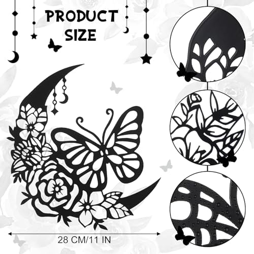 Photect 4 Pcs Butterfly Metal Wall Decor