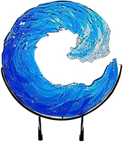Blue Sea Desktop Decoration Abstract Art Glass Sculpture