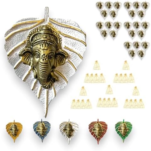LOVENSPIRE Metal Leaf Ganesha Wall Hanging