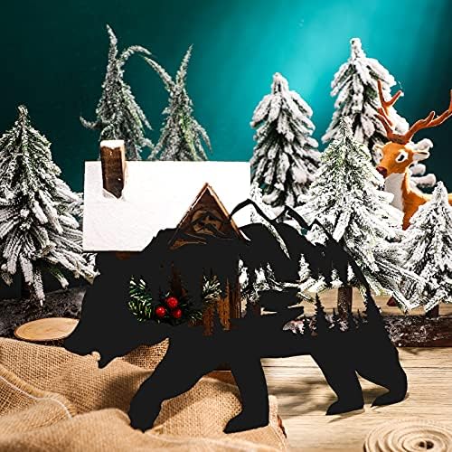 Hotop Metal Bear Wall Art 14x85 Inch Black