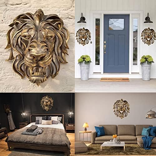 Large Lion Head Wall Mounted Art Sculpture