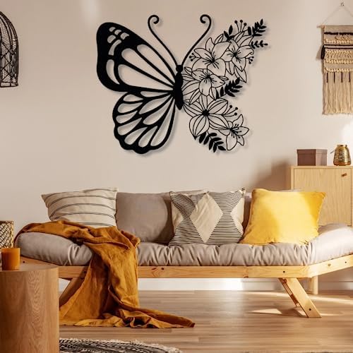 Vibrant Butterfly Metal Wall Art Decor