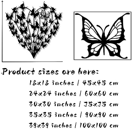 Infinity Heart Butterfly Metal Wall Art Decor