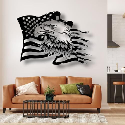 American Eagle Metal Wall Art 35W x 26H