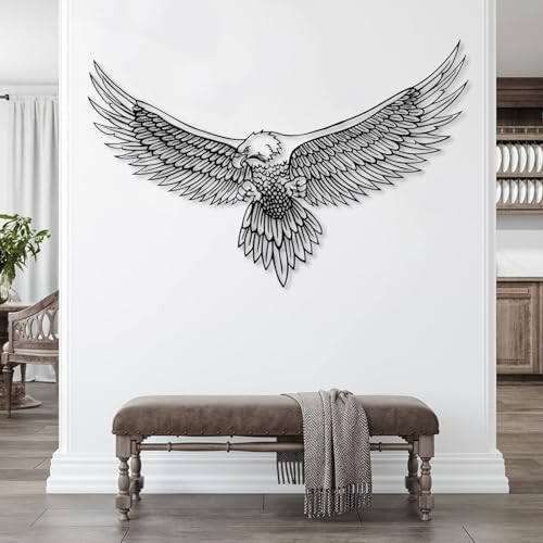 Cadeali Metal Eagle Wall Art Decor Sculpture