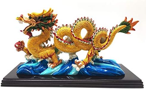 FUNSXBUG 11 Inch Chinese Feng Shui Dragon Statue