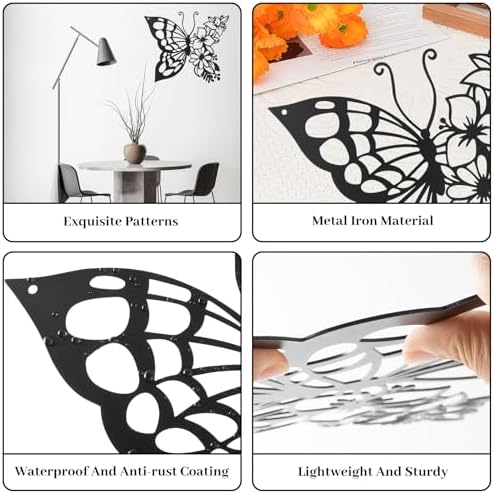 Geavo Metal Butterfly Wall Art Decor 125x106 Inch