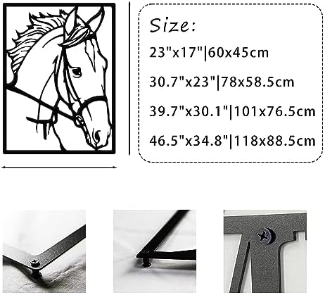 Fayholy Horse Metal Wall Decor Rustic Wall Art