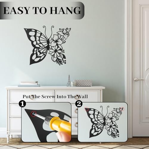 Geavo Metal Butterfly Wall Art Decor 125x106 Inch