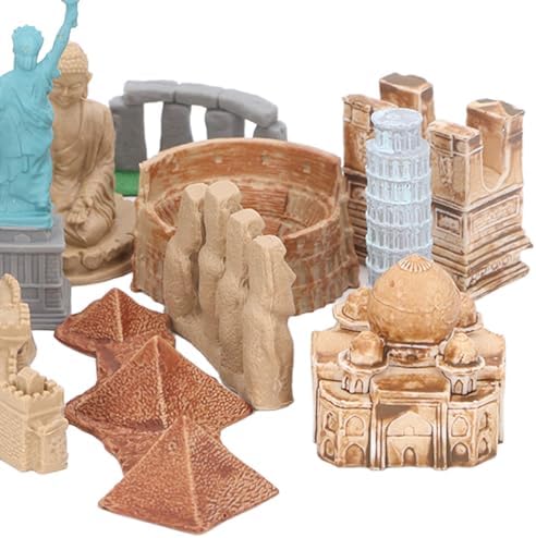 17PCS Miniature Ancient Buildings Set for Kids