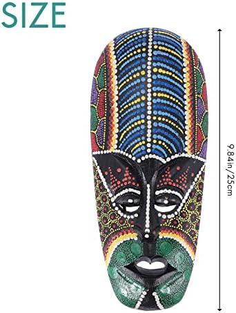 ALOEU Wooden Mask Wall Sculpture Decor Art