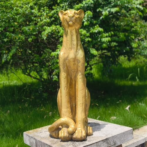 OUTOUR 355H Large Leopard Statue Outdoor Garden Decor