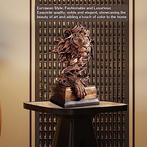 Vivid Head Sculpture Lifelike Animal Statue for Home Decor