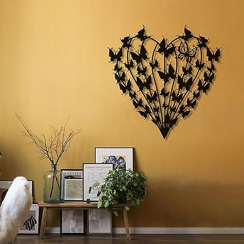 Infinity Heart Butterfly Metal Wall Art Decor