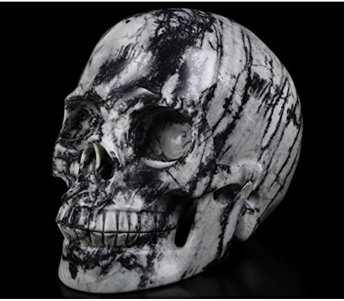 Skullis 5 Inch Black Picasso Crystal Skull Statue