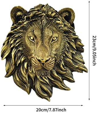 Animal Head Wall Decor Resin Lion Wall Hanging Art Sculpture