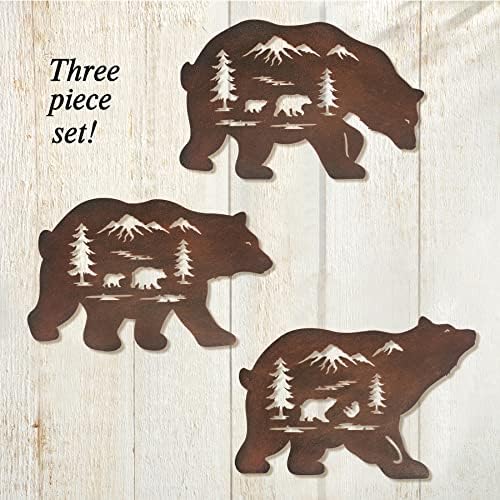 WAIU Wall Hanging Forest Bear Decoration Set of 3