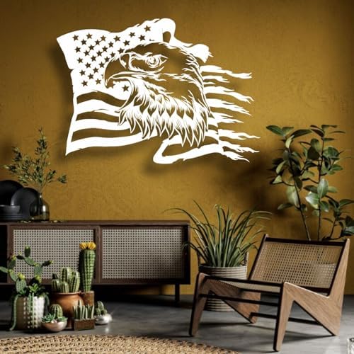 American Eagle Metal Wall Art 35W x 26H