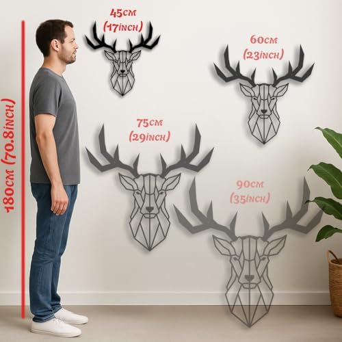 BONPERLA Modern Geometric Deer Head Wall Decor