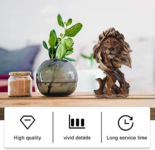 Resin Lion Head Statue Home Decor Sculpture