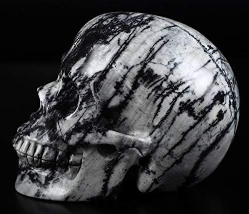 Skullis 5 Inch Black Picasso Crystal Skull Statue