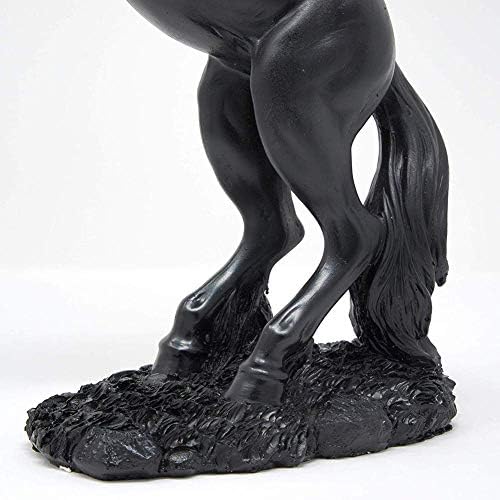 Lependor Standing Horse Resin Statue - Black