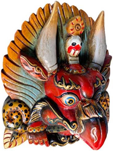 Himalayan Craft Wall Sculpture Garuda Hand Carved Wooden Decor