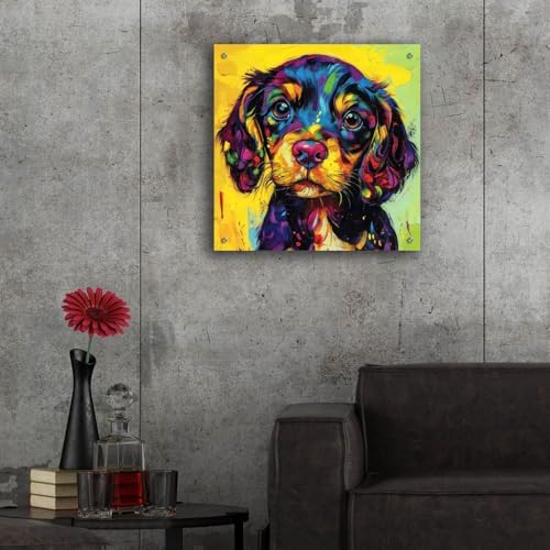 Epic Art Woof Spaniel Wall Sculpture 24x24
