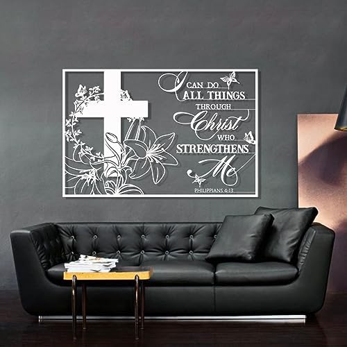 Christian Butterfly Metal Wall Art 40x26 Inches