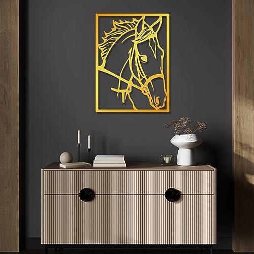 Fayholy Horse Metal Wall Decor Rustic Wall Art