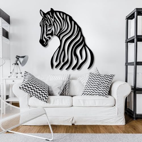 Hotuijxca Zebra Metal Wall Art 19x16in
