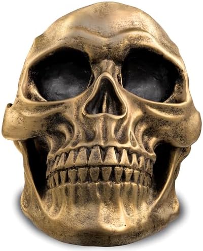 READAEER Resin Skull Statue for Home Decor and Halloween