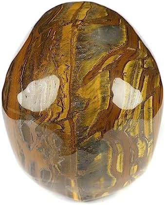 Skullis Tiger Iron Eye Crystal Skull Sculpture