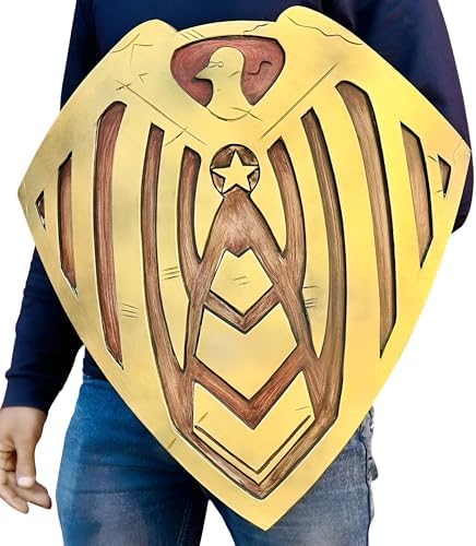 Premium Gold Alloy Star Eagle Shield Wall Art