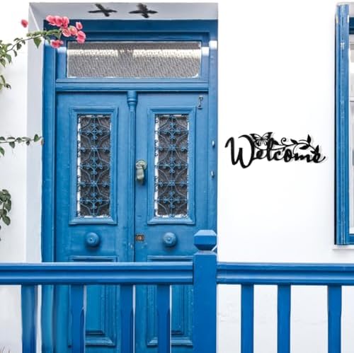 Nbeads Welcome Metal Wall Art Decor 115x30cm