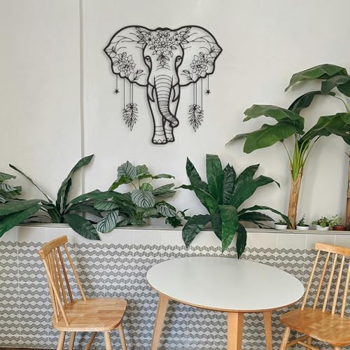 Rajukit Metal Elephant Wall Decor