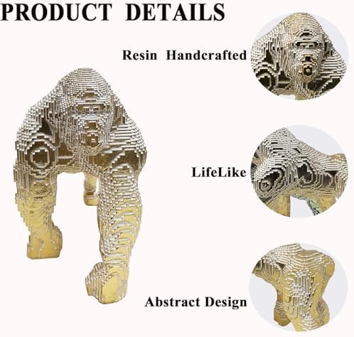 646 Inch Gorilla Statue - Lego-Inspired Home Decor