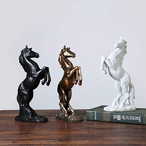 Lependor Standing Horse Resin Statue - Black