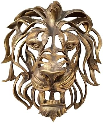 ABPETE Lion Head Gold Wall Sculptures 83 in
