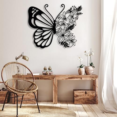Vibrant Butterfly Metal Wall Art Decor