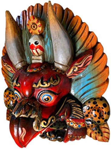Himalayan Craft Wall Sculpture Garuda Hand Carved Wooden Decor