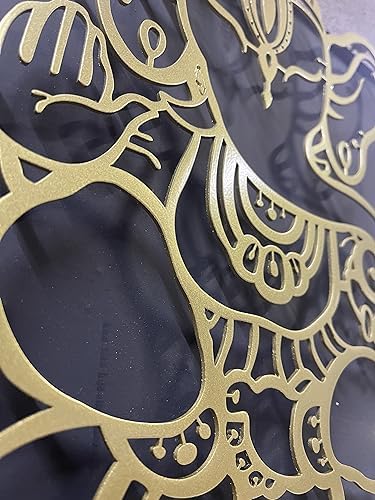 Metal Gold Ganesha Wall Art 14 Inch Ganesha Statue