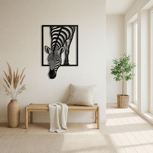 Pluviart Zebra Metal Wall Art 23x16