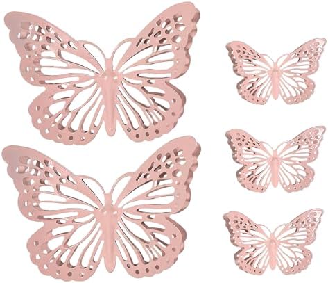 PREMIUS 5 Piece Metal Butterfly Wall Decor Set