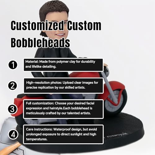 Custom Bobble Head Motorcycle Sculpture for Personalized Gifts