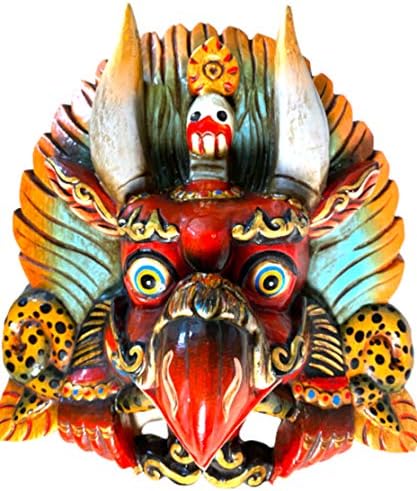 Himalayan Craft Wall Sculpture Garuda Hand Carved Wooden Decor